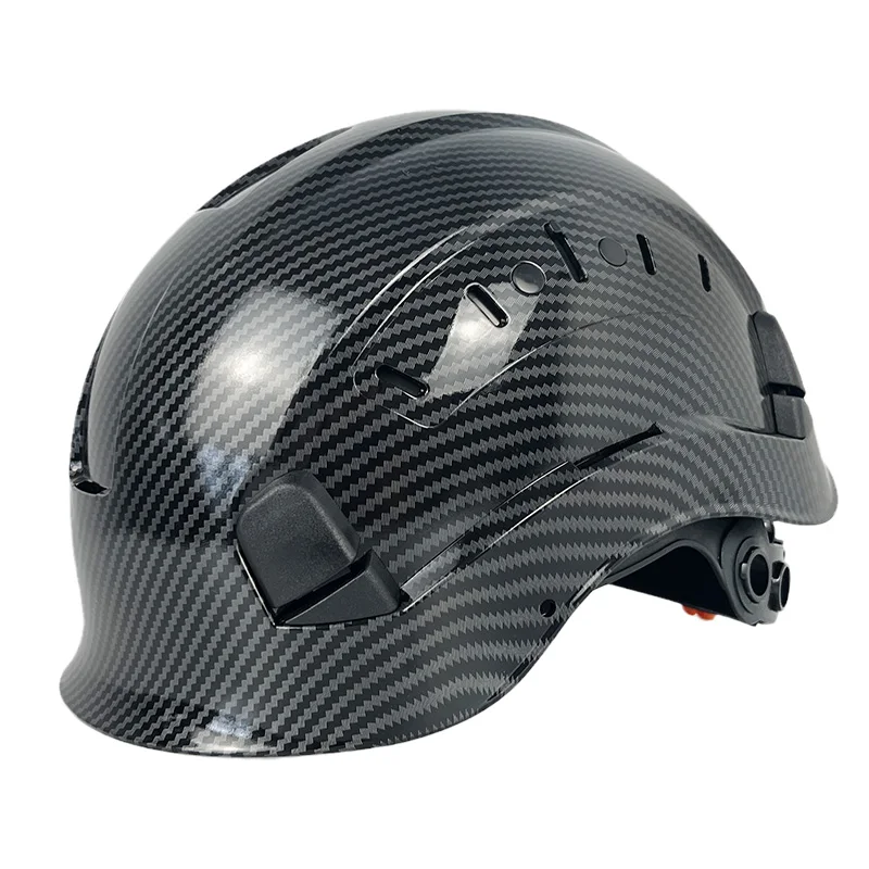 

CE Carbon Fiber Pattern Safety Helmet For Engineer ABS Hard Hat For Men Vented Industrial Work Head Protection For Rescue