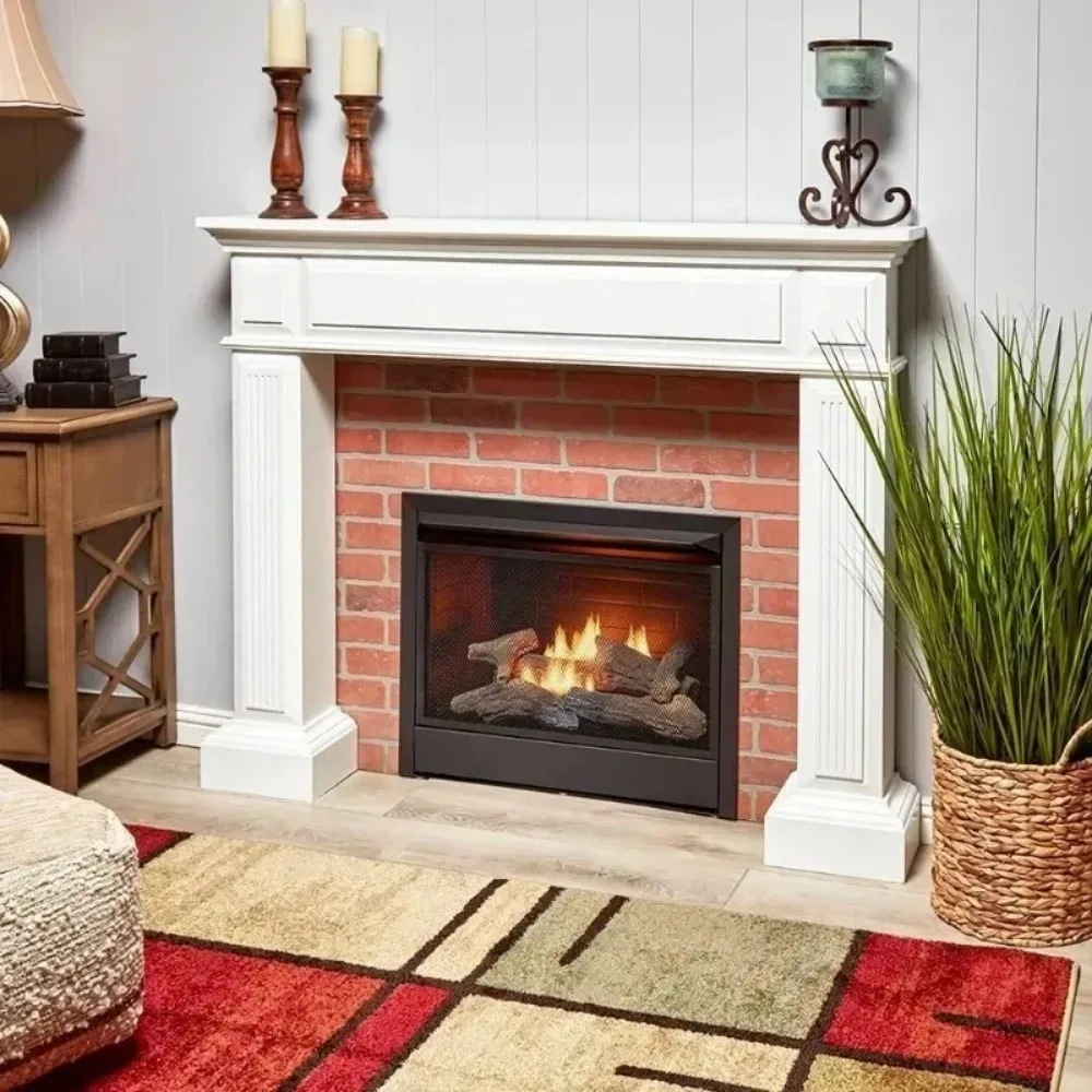 مدفأة غاز مزدوجة الوقود بدون فتحات بقدرة 26,000 وحدة حرارية بريطانية مع جهاز تحكم عن بعد، تسخين 1350 قدم مربع، أسود