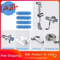 Toilet companion bidet spray gun set, high-pressure booster nozzle, toilet spray gun, 304 stainless steel.