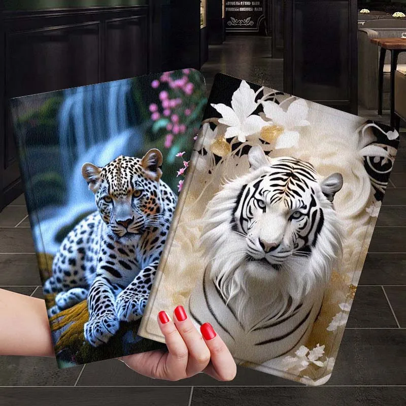 

Leopard Rock Waterfall Flowers For Samsung Galaxy Tab S7 S8 S9 S10 FE Plus 12.4 13.1 Inch Tablet Case