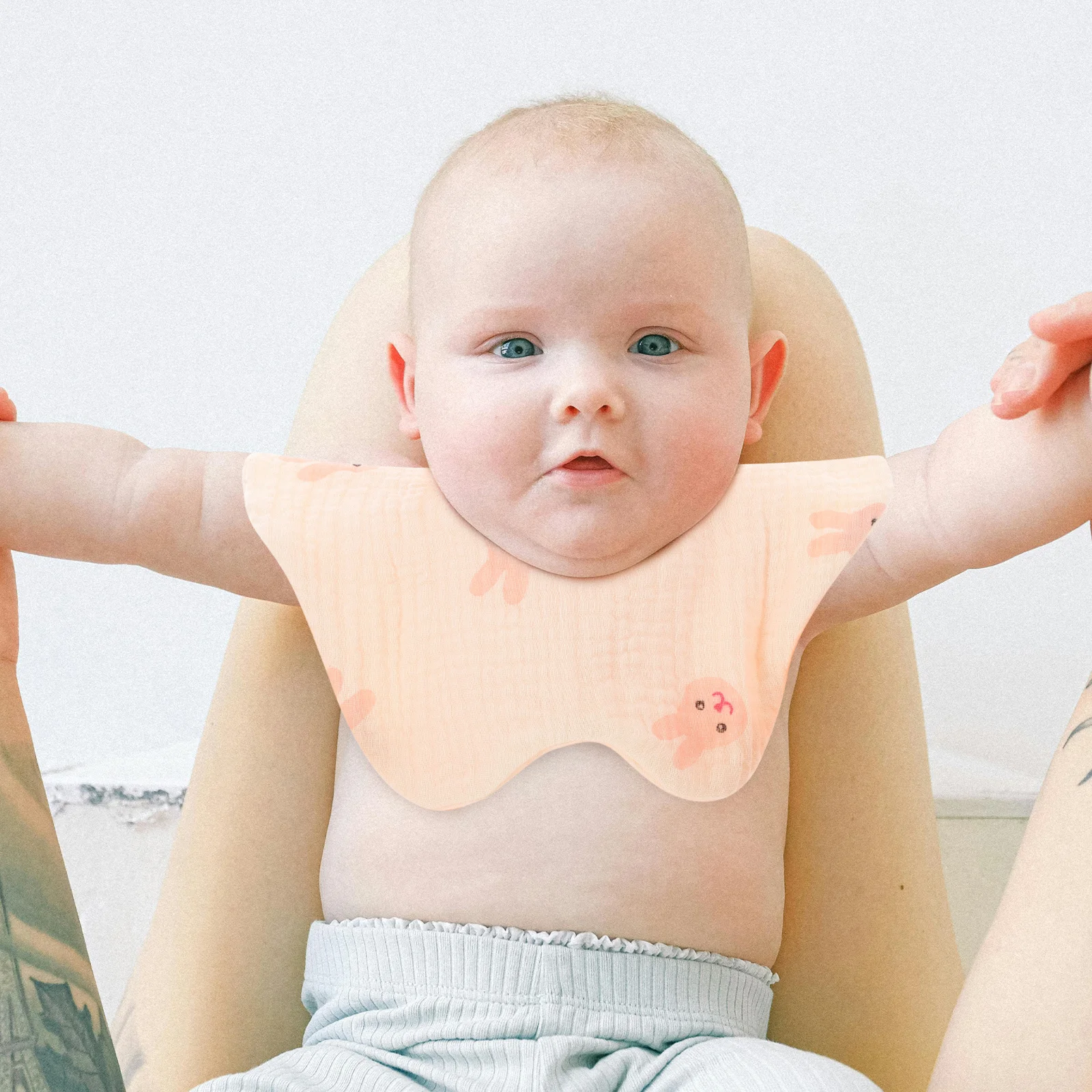 

Детские муслиновые нагрудники с заячьими ушками, мягкие хлопковые нагрудники для слюней, нагрудники для кормления новорожденных, бандана для малышей, розовые аксессуары для малышей