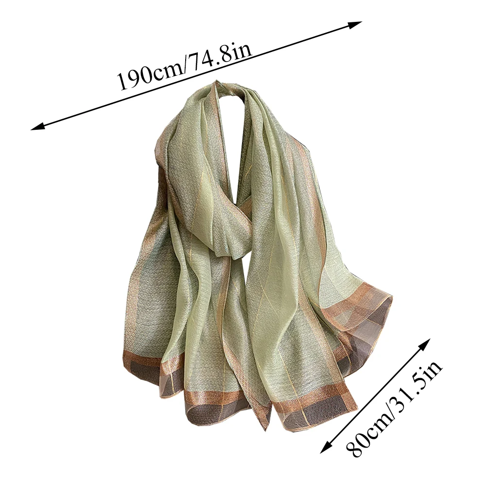 Elegant Solid Silk wool scarf Fashion Scarves Luxury Summer Hijab Head Scarf for Women Long Shawls for Ladies