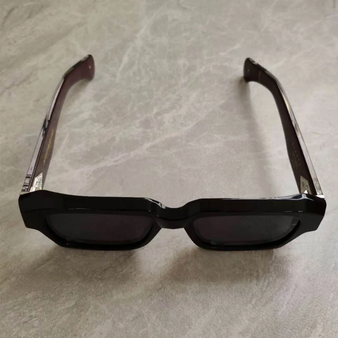 Classic Vintage Rectangle Sunglasses Retro Solid Thick Acetate Frame UV400 High Quality Unisex Outdoor Travel Biking Shades