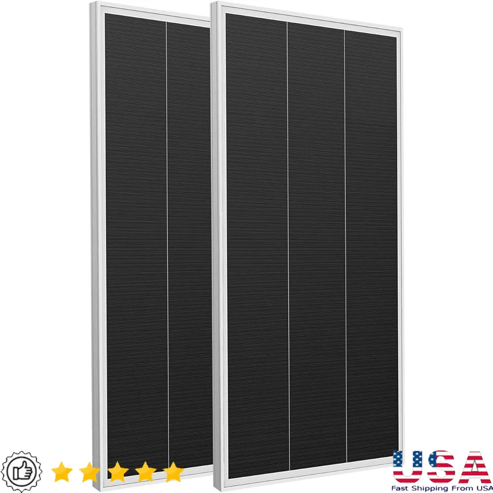 High Efficiency 400W Solar Panel Kit Mono 12V System RV Boat Cabin Off Grid Energy Dual 200W Panels Durable Portable