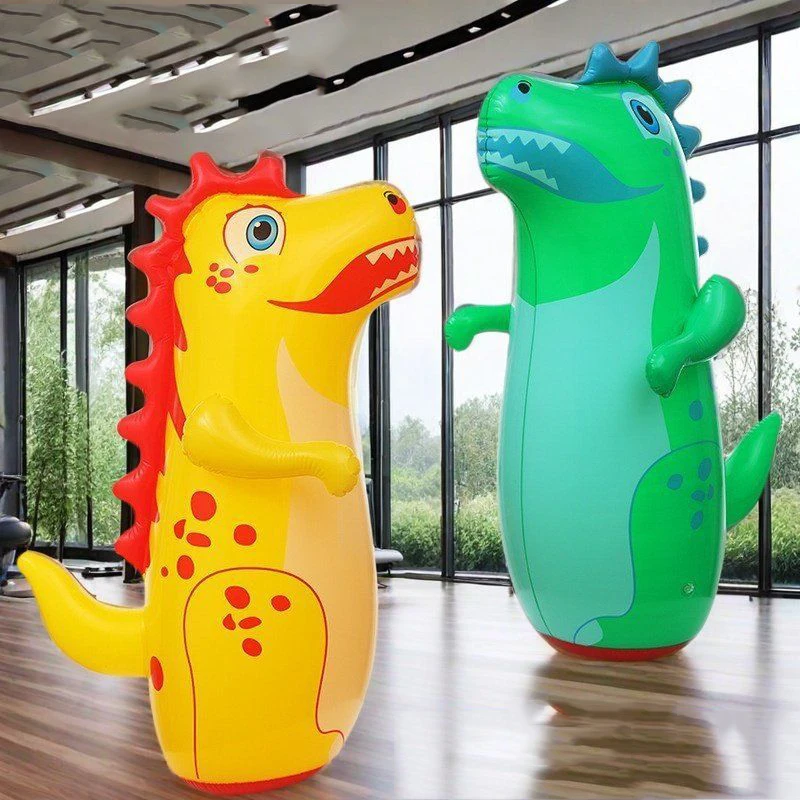 Children Adult Tumbler Boxing Inflatable Standing Punching Bag Boys Dinosaur Sport Toys Kids Activity Outdoors Game Gift