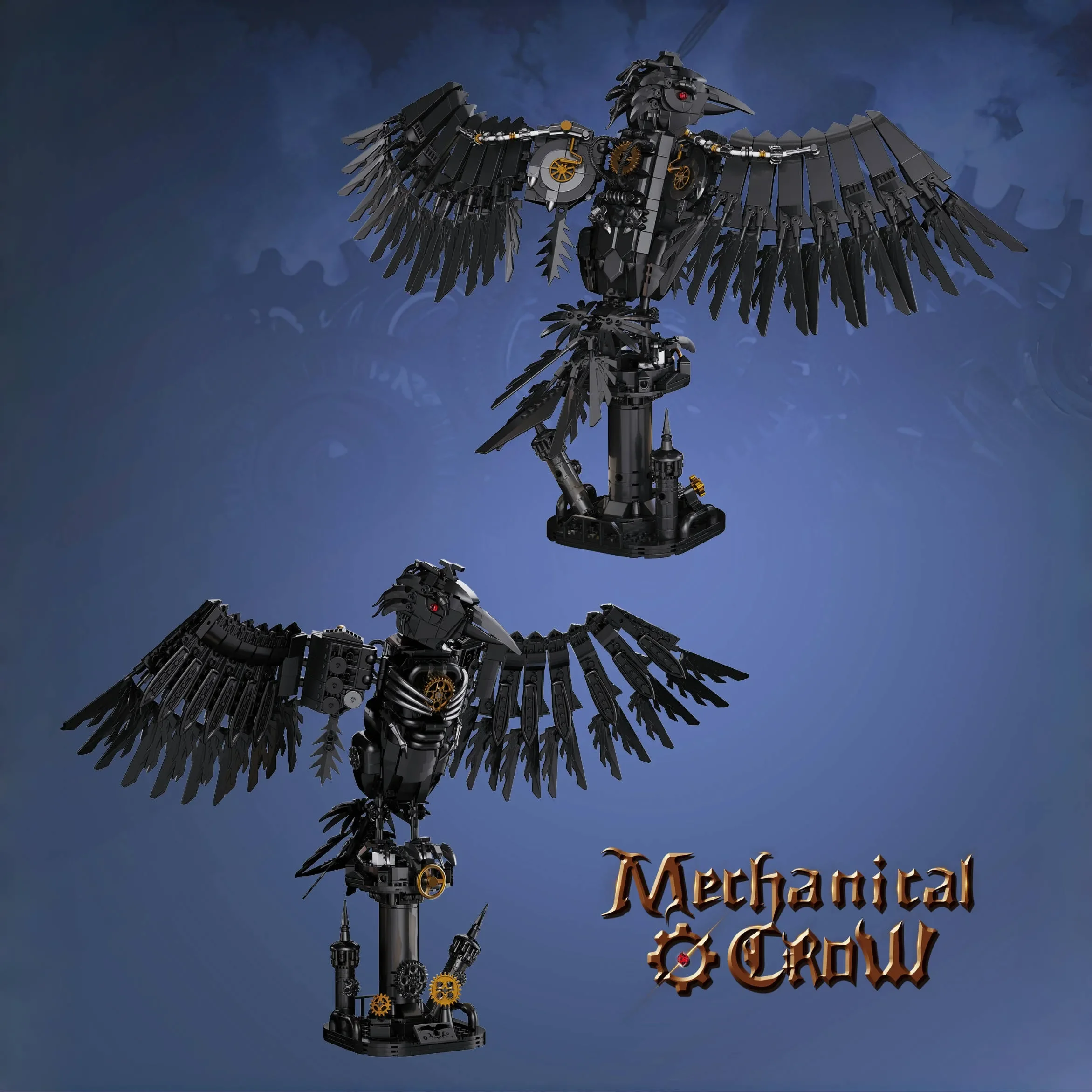 2025年 テクニカルメカニカルクロウ ビルディングブロックセット 動物 ビルディングブロックモデル 誕生日プレゼント STEM キッズ おもちゃ 男の子向けギフト