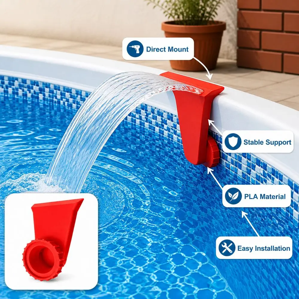 PLA Swimming Pool Fountain Bracket Eco-Friendly Direct Mount Pool Fountain Holder Multiple Colors Fountain Mounting Bracket