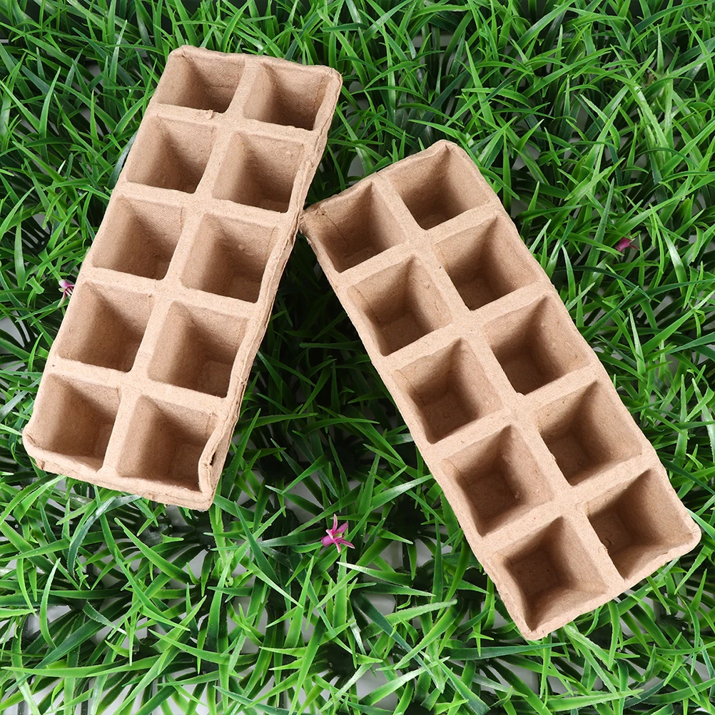 

18Pcs Eco-Friendly Paper Plant Starters 10-Cell Seedling Trays Natural Fiber Growing Cups Air Pruning Root Development