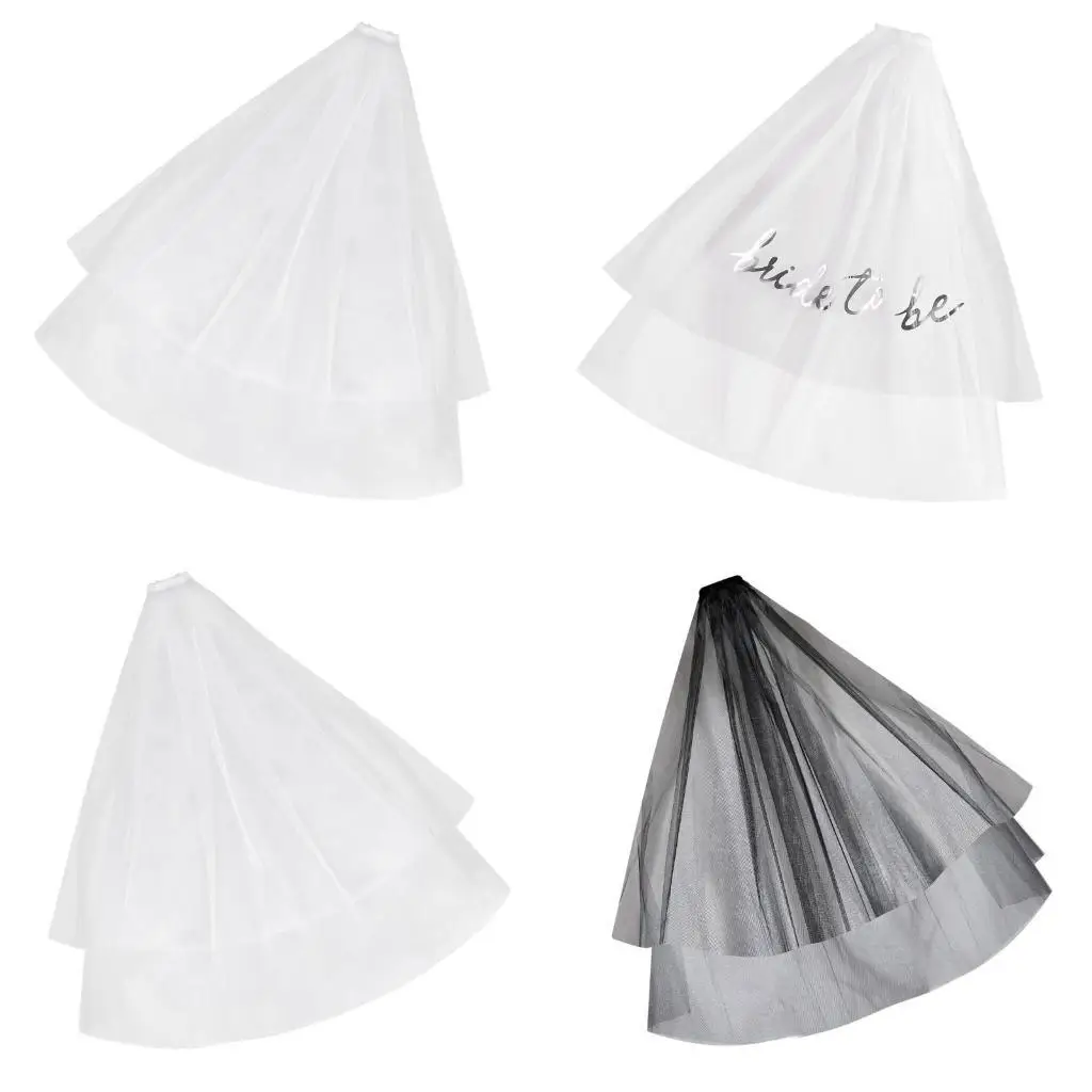 

R1we красивые дуулные слой свадебная вуаль, украшенная кружевными границами, аксессуары для волос