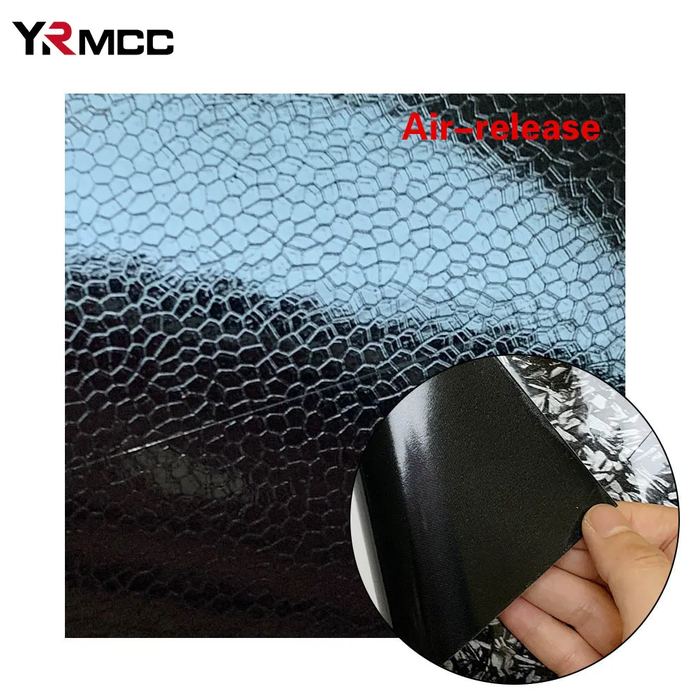 Car PET Forged Carbon Vinyl Film Self Adhesive Glossy Protector Air-release Technology Waterproof Stickers for Auto Accessories