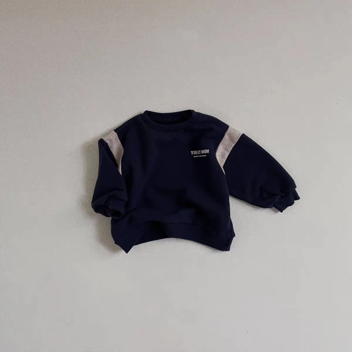 2027年秋-ベビー長袖スウェットシャツ-男の子-女の子-コットン-ルーズtシャツ-幼児-レタープリント-カジュアルプルオーバートップス