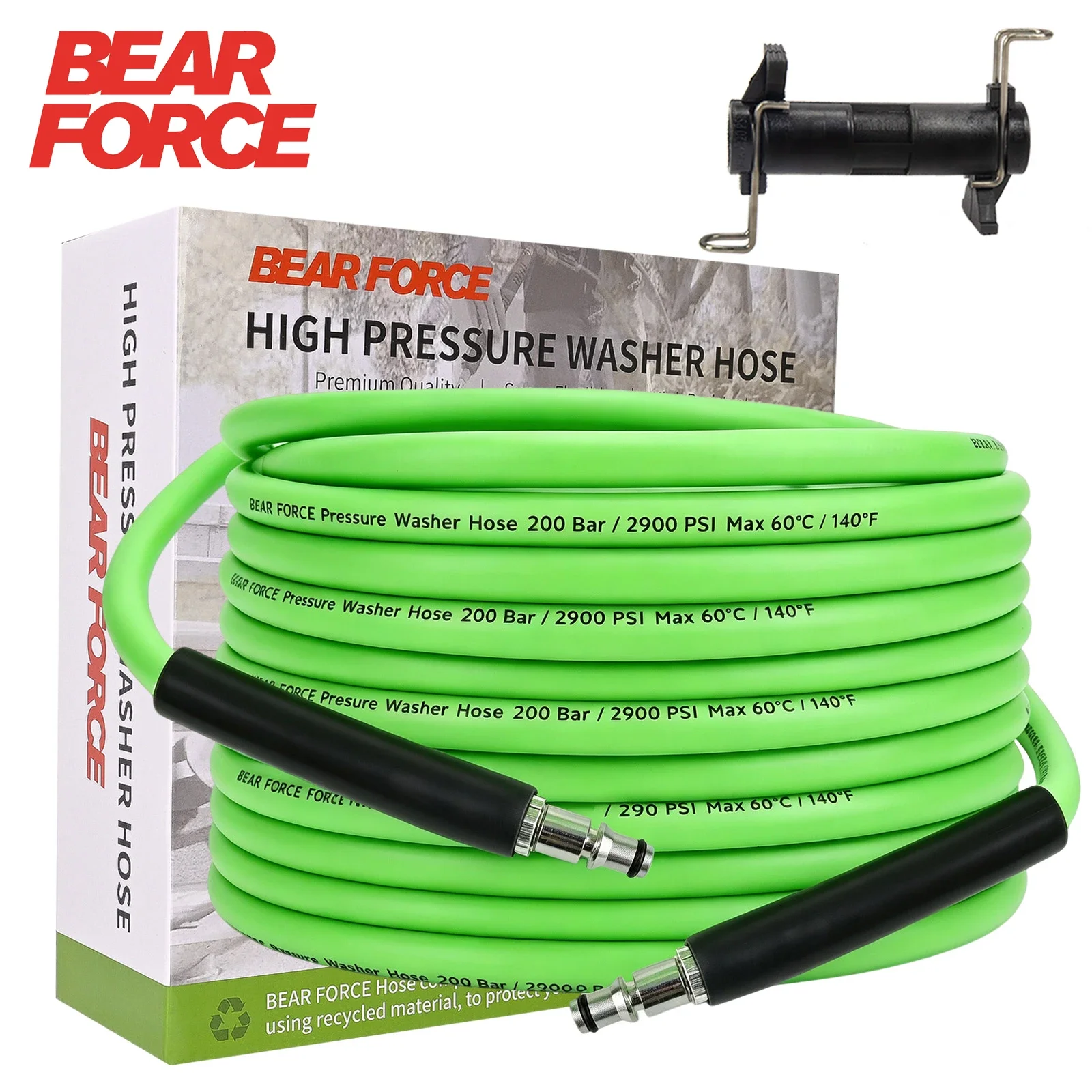Pressure Washer Replacement Hose Soft Flexible 1/4" * 10m 200Bar, Extension Hose, for some of Black & Decker/ AR/ MAC ALLISTER
