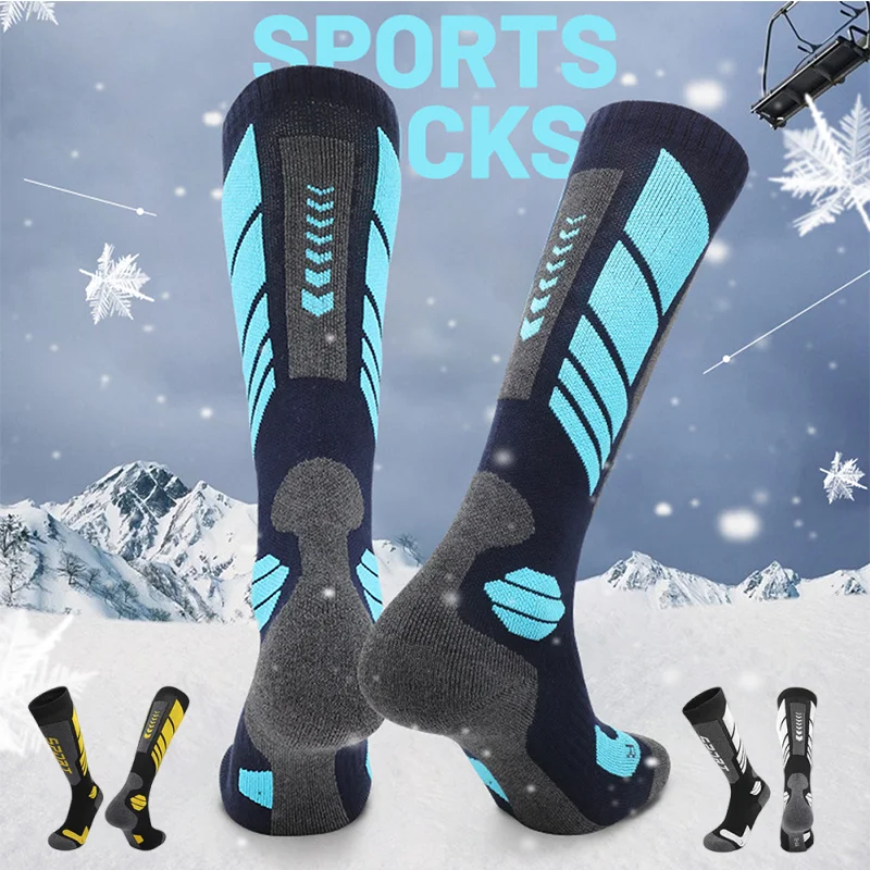 

Winter Warm Socks Women Men Sweatproof Non-slip Thickened Hiking Stockings Outdoor Cycling Snowboarding Breathable Sports Socks
