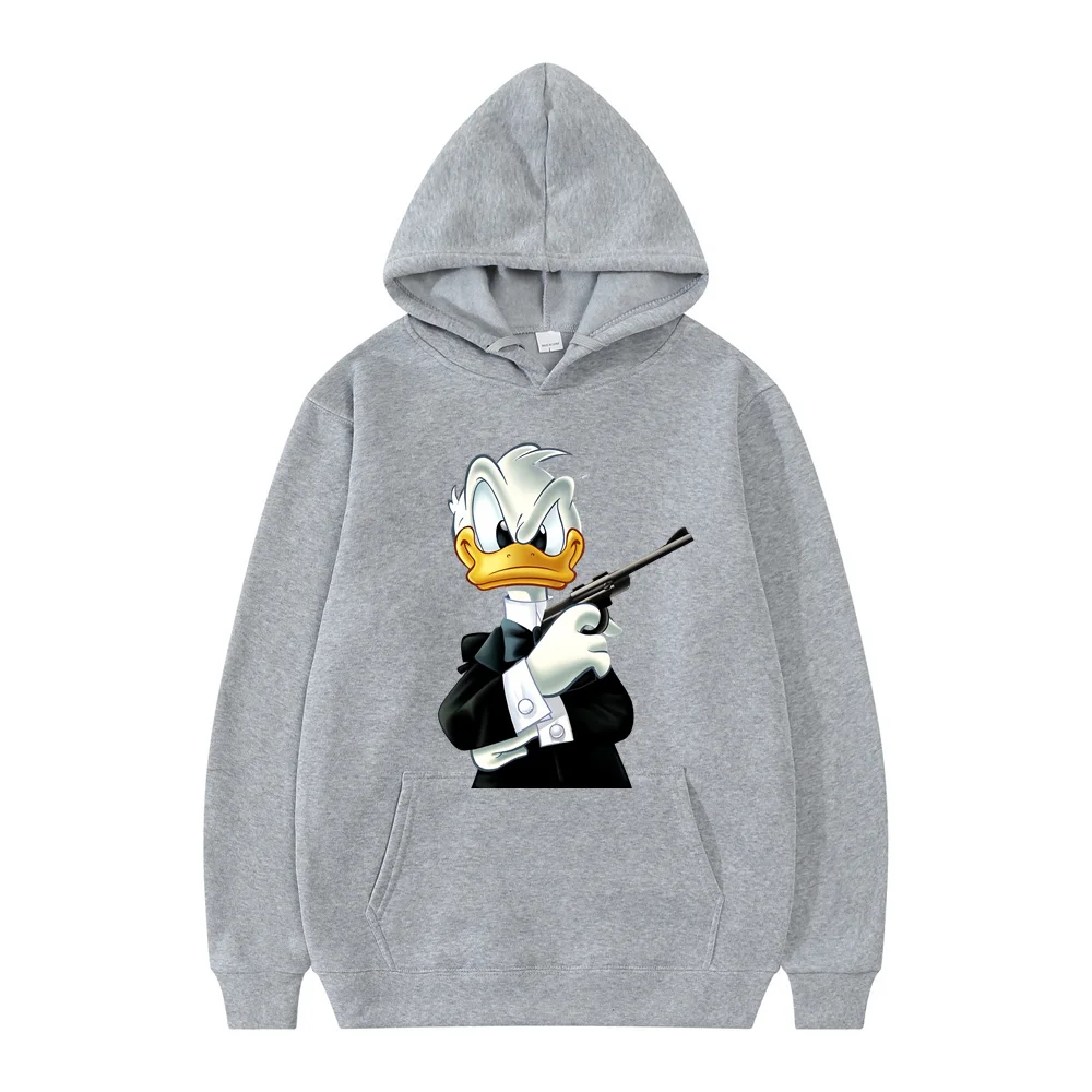 Disney Donald Duck Cartoon Anime Women Pullover Tops Spring Autumn Hoodie Fashion Sports Couple Oversized Sweatshirt Clothing