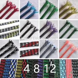 1/10M Expanded Braid Sleeve 4mm 8mm 12mm PP Cotton Mixed PET Yarn Soft Wire Wrap Insulated Cable Line Protection Sheath DIY