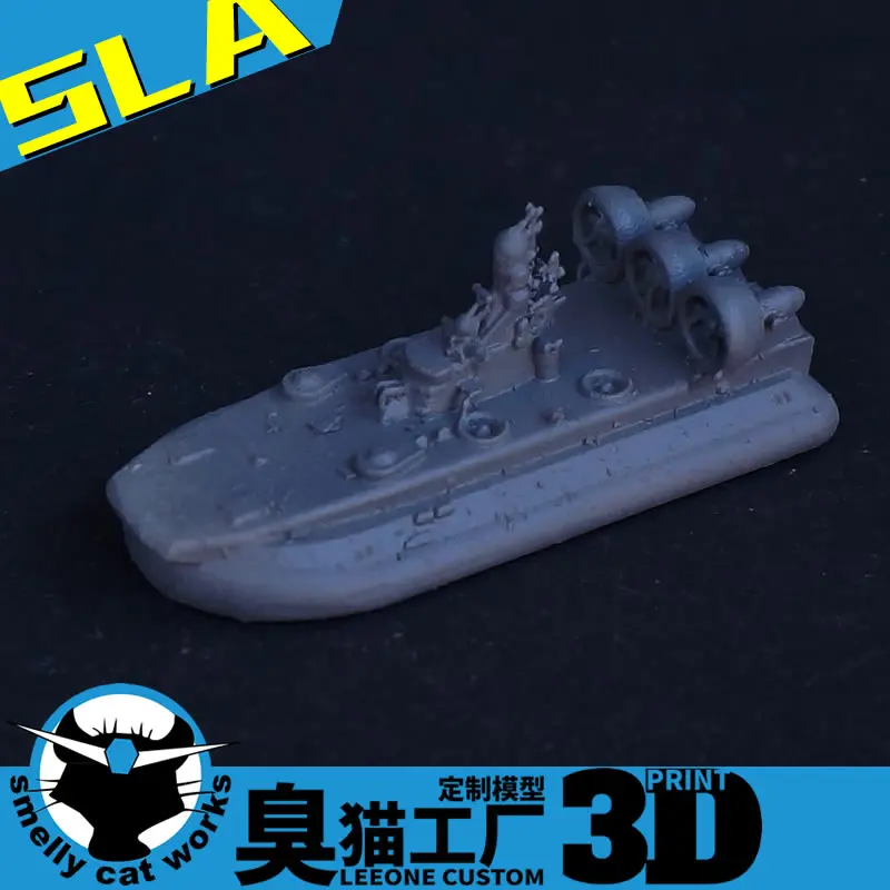 Chinese Navy Bison Air Cushion Landing Ship 022 Missile Boat 726A 1/2000/1250 Air Cushion Ship Resin 3D Printed Model Toy