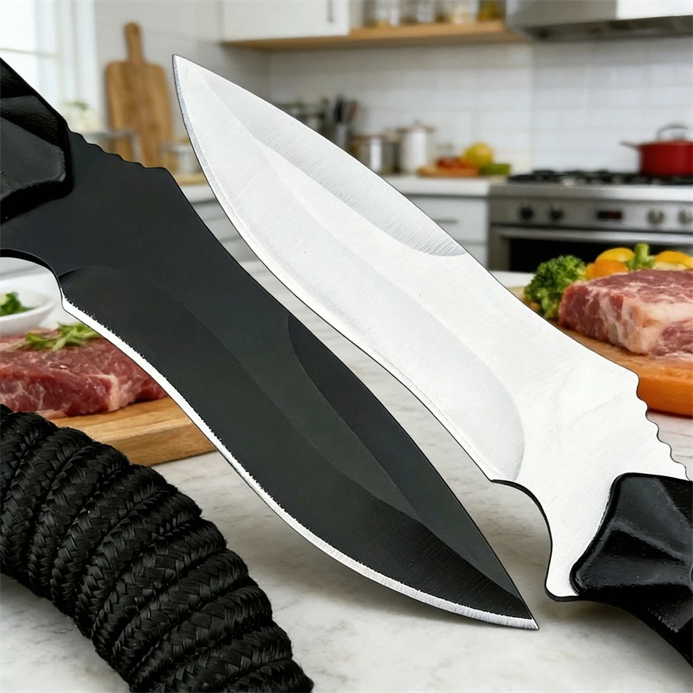 Two Color Blade Kitchen Knife with 5Cr13Mov Steel Blade Aluminum Handle Cutting Meat Fish Durable Knife House Daily Fruit Knife