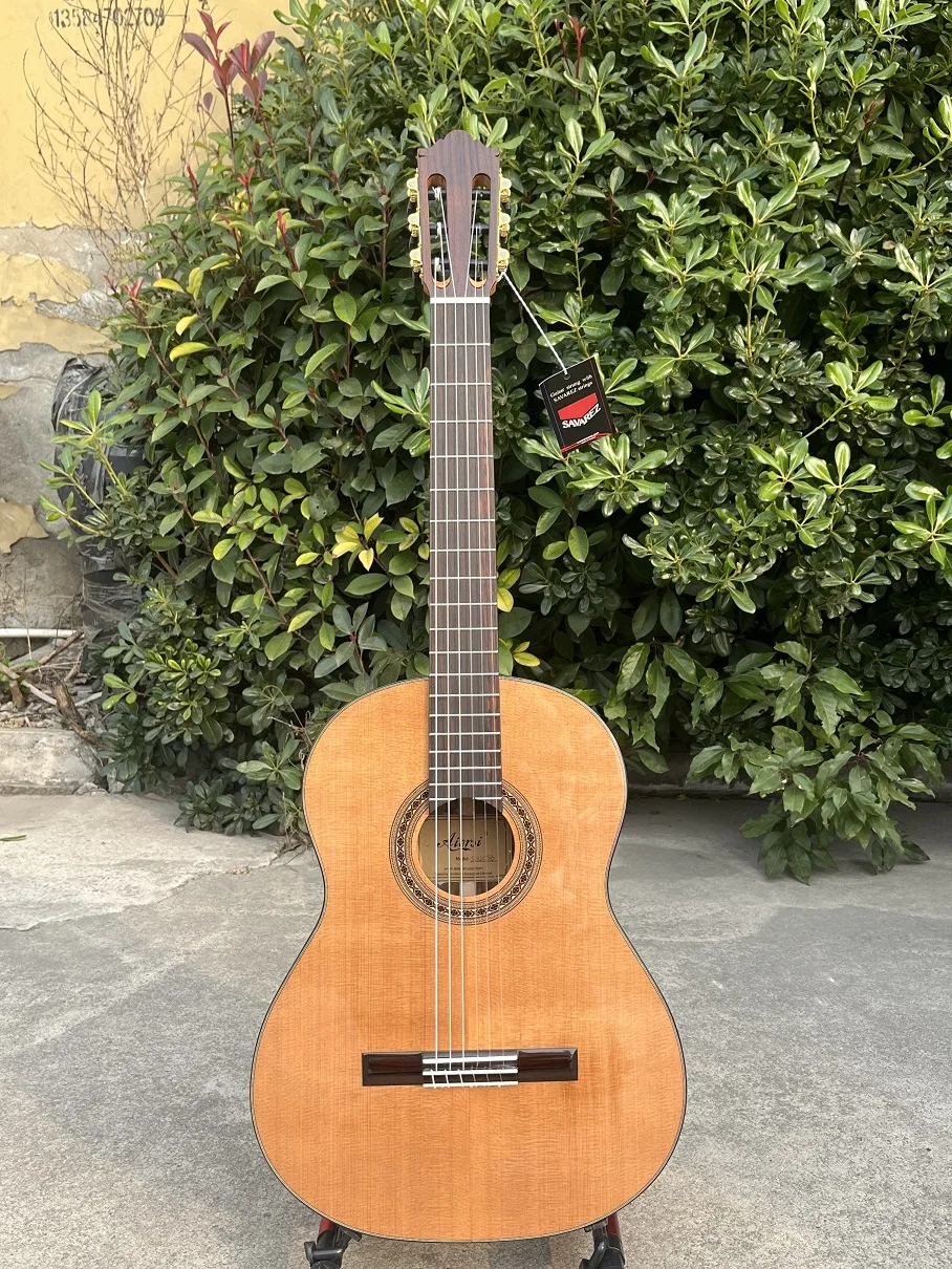 Handgemaakte 39-inch klassieke gitaar met massief Zwitsers sparren/cedar bovenblad gelamineerde Santos Back India palissander toets en brug