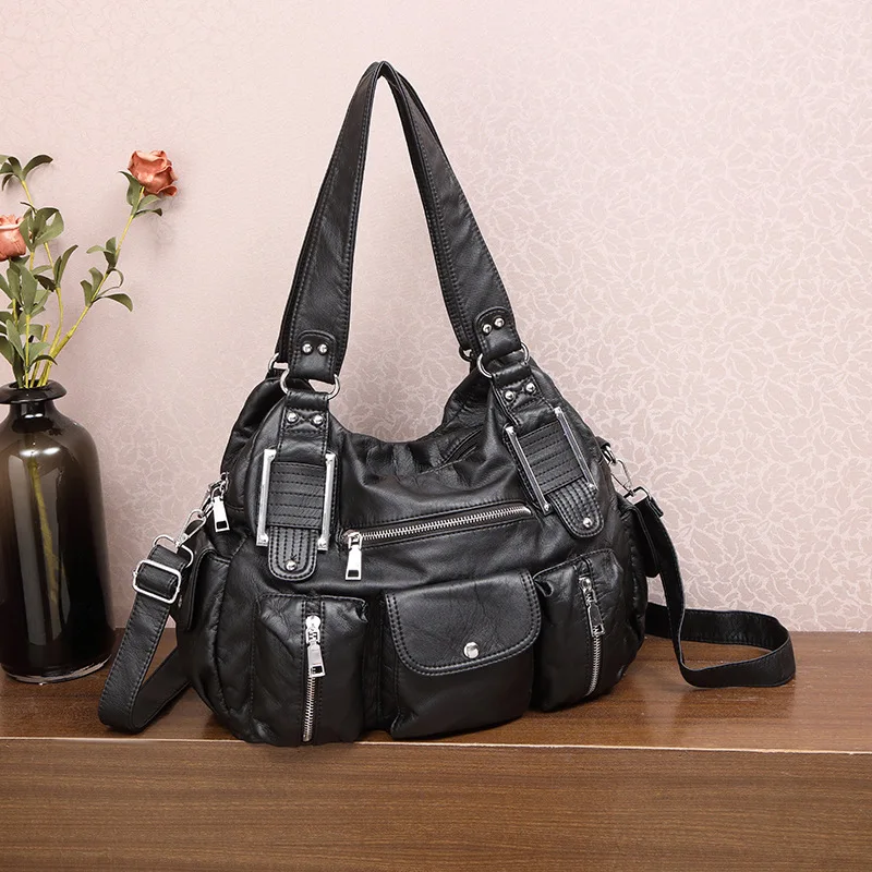 Y2k Vintage Large Capacity Tote Bag Top Handle Shoulder Crossbody Bag Versatile Handbag For Women