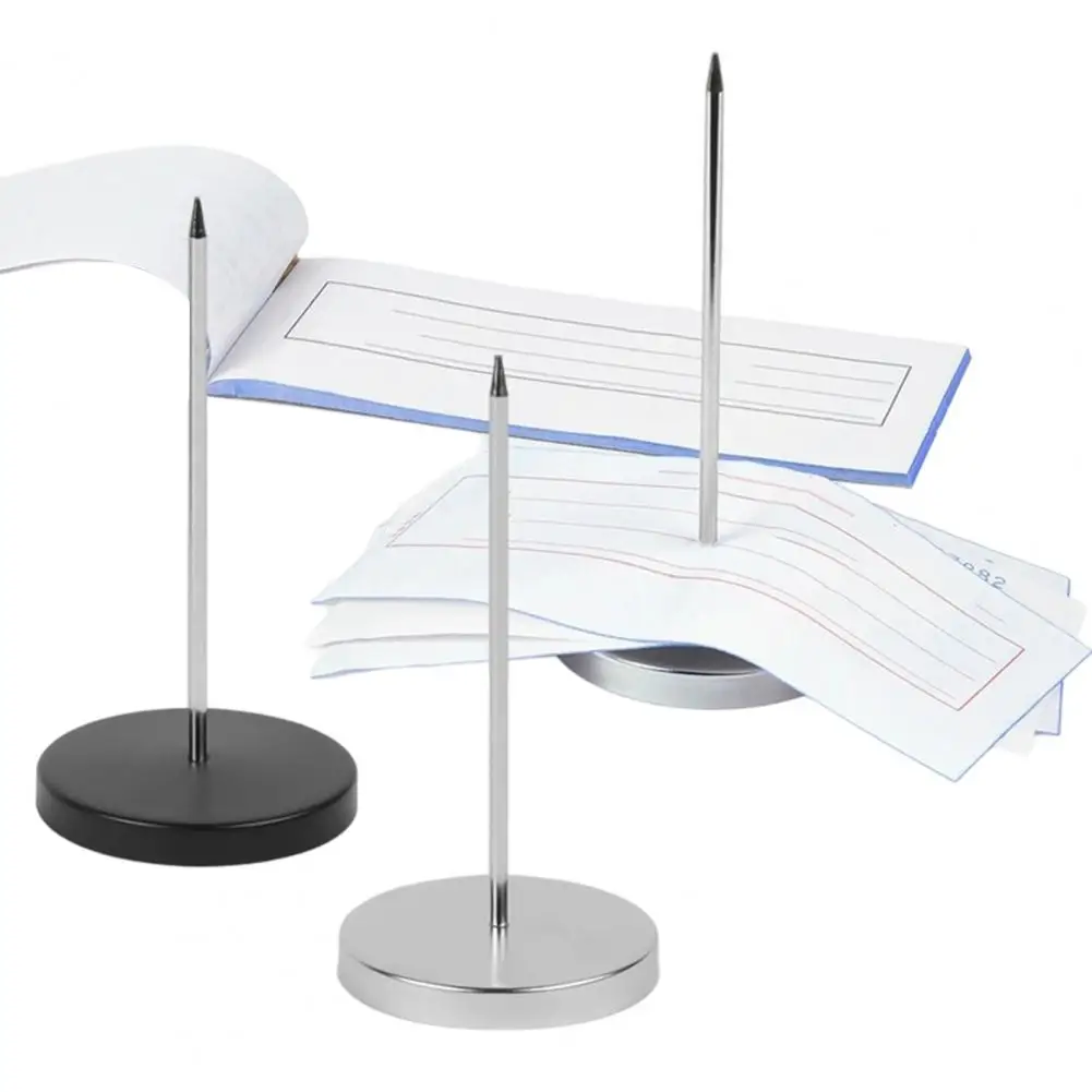 Receipt Spike for Desk Metal Receipt Holder Spike Desktop Clip Organizer Durable Bill Memo Stand for Restaurants Offices Paper