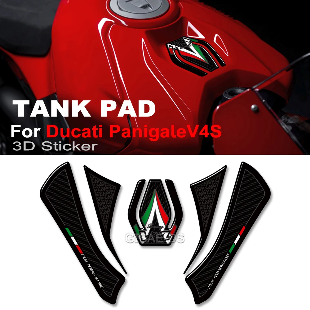 

For Ducati Panigale V4 S V4S 2025 Protector Tank Pad Side Grips Gas Fuel Oil Kit Knee Fairing Fender Stickers Decals ﻿