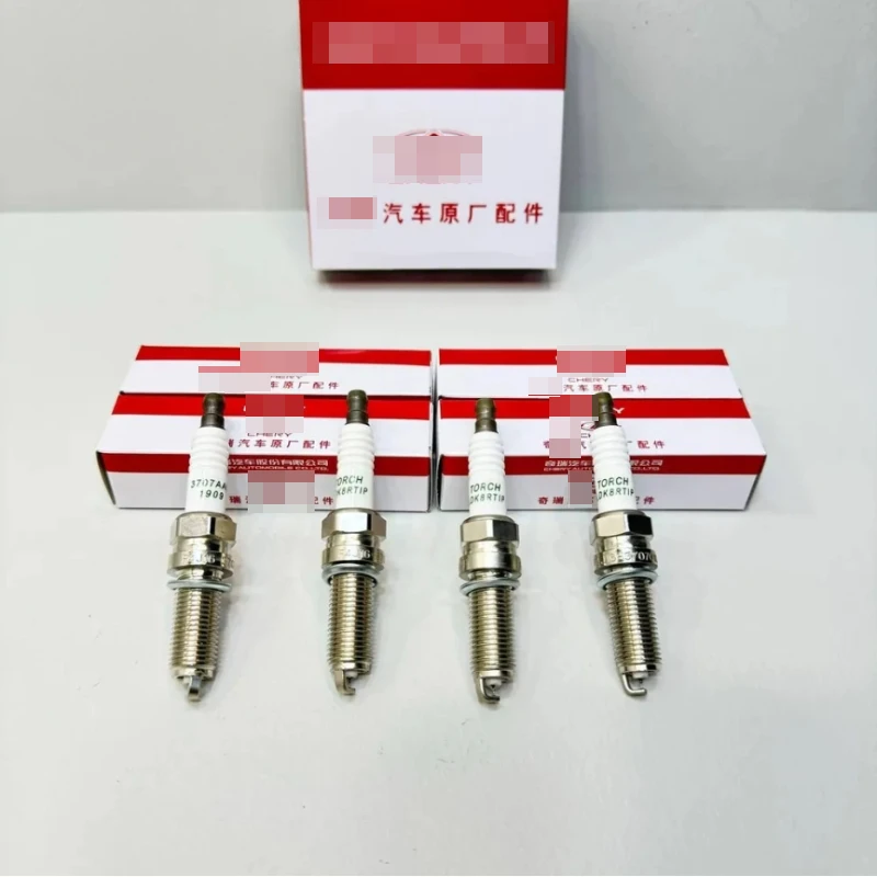 4pcs/set Car Spark Plug F4J16 For Chery Tiggo 2 4 5 7 8 5x Arrizo 5 7 6 JETOUR X70 E4T15/E4T16 Engine 1.5T/1.6T F4J16-3707010