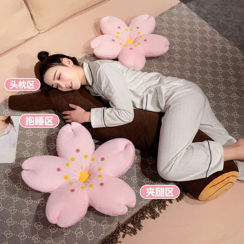 جديد الوردي بتلات الكرز وسادة فتاة غرفة نوم غرفة المعيشة ديكور خليج نافذة الطابق وسادة مقعد أفخم حصير زهر الكرز وسادة