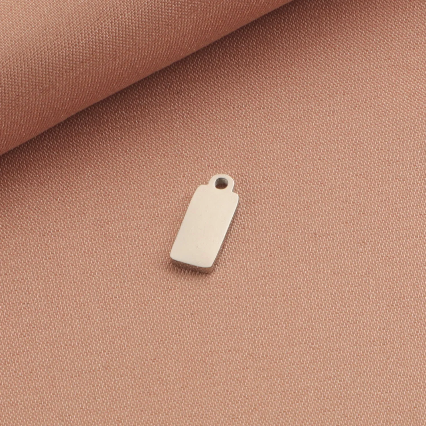 Fnixtar 20pcs/lot Stainless Steel Small Rectangle DIY Pendant Charms Necklace Bracelet Accessories Jewelry Making Gift