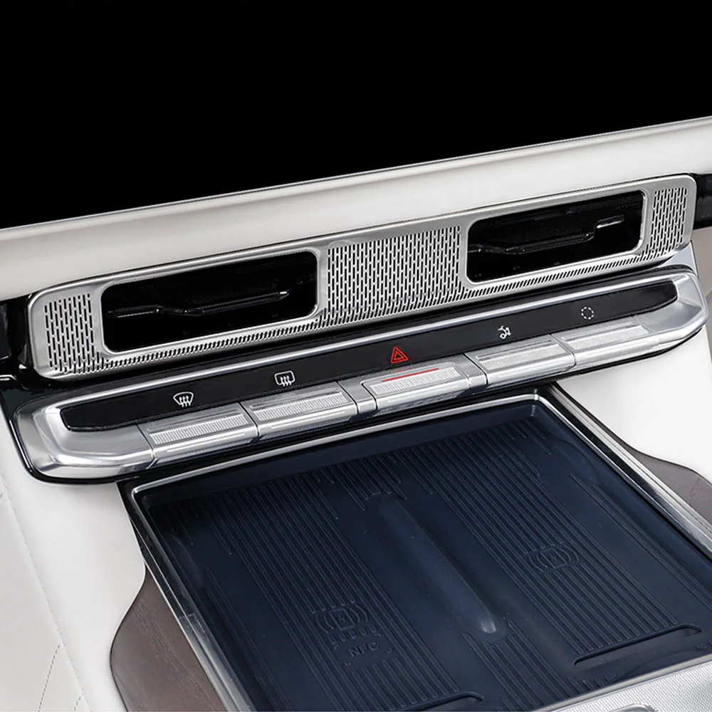 

Маска для выхода воздуха с центральным управлением для ZEEKR 9X 2025 2026, аксессуары для модификации автомобиля, пылезащитный чехол из нержавеющей стали, устойчивый к царапинам