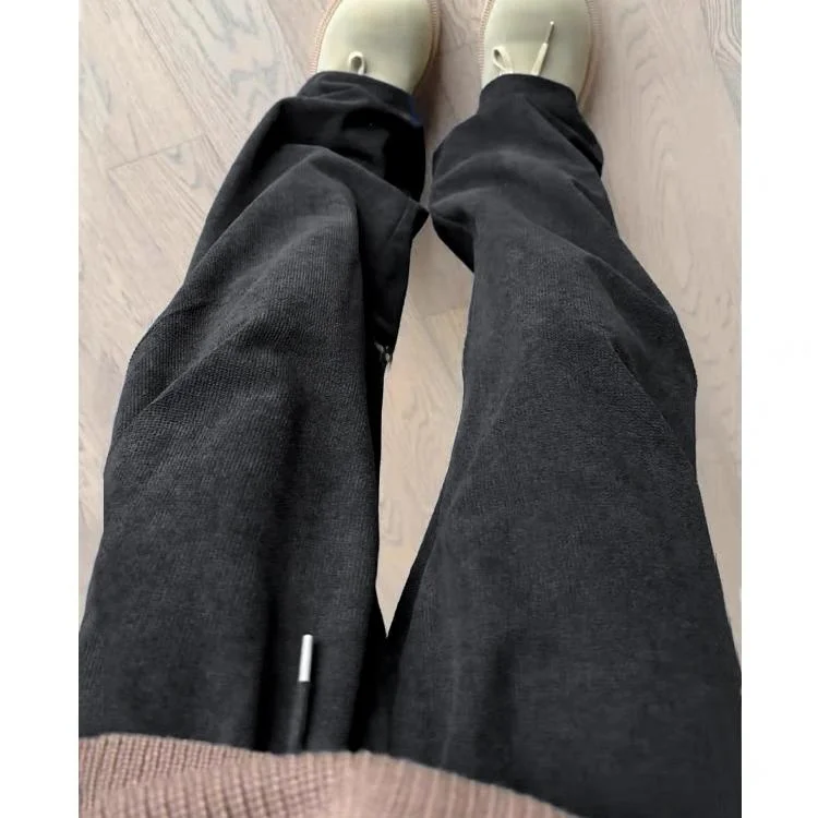 

Bla Corduroy Men's Autumn Winter Loose Casual Pants Knife Straight Leg Drapey Wide Leg Comfortable Faionable Trousers