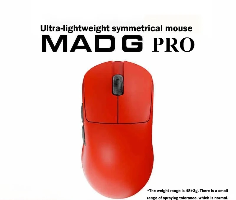 

Original FGG Madlions Mad G Pro Paw3395 Ultra-lightweight Gamer Mouse Wireless 1K Dual-Mode Low Latency Customized Gift