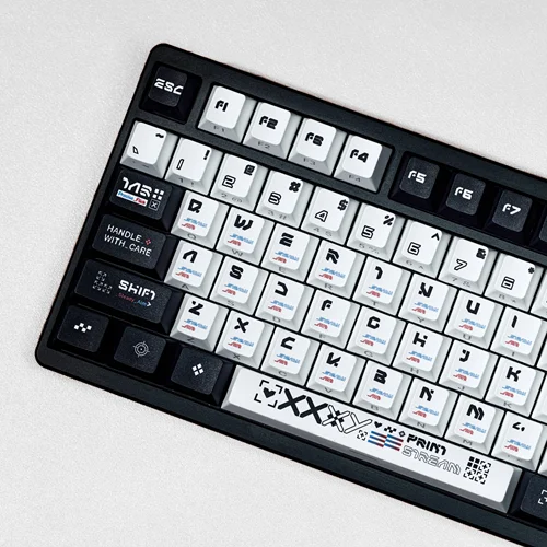 Imagen 2 del producto Teclas de corriente de impresión Dye-Sub PBT luz lateral perfil Cherry DE/FR/KR/RU/AR/JP/ES para teclado mecánico diseño ISO CS GO