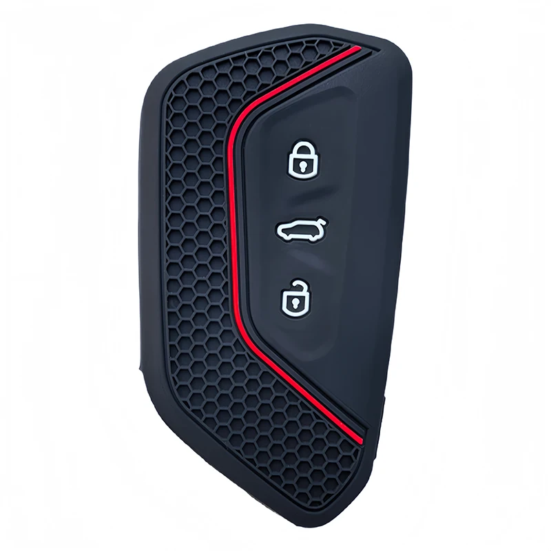 حافظة مفاتيح السيارة من السيليكون غطاء كامل لسيارة VW Volkseagen Golf 8 MK8 ID.3 ID.4 Cupra Skoda Octavia SEAT Leon MK4 2020-2025 #5