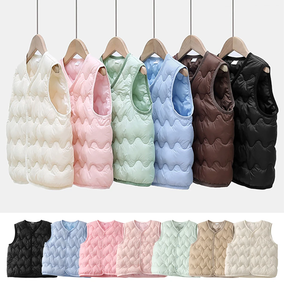 Baby Sleeveless Coat Kids Thermal Puffer Vest Winter Autumn Thicken Childrens Clothing Boy Girl Outer Layer Wear Waistcoat