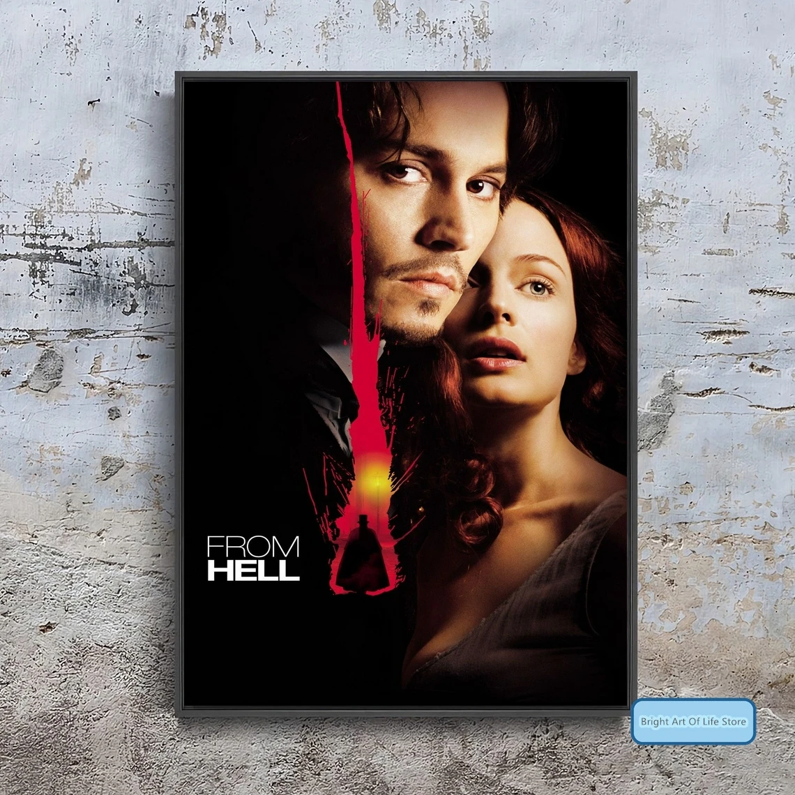 

From Hell (2001) Movie Poster Cover Photo Canvas Print Wall Art Home Decor (Unframed)