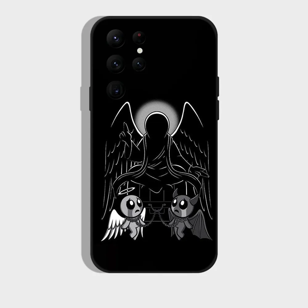 Game The Binding Of I-Isaac Phone Case for SamsungS24,S23,S22,S21,S20 Ultra Pro S10,S30Plus,20 Ultra Black Cover