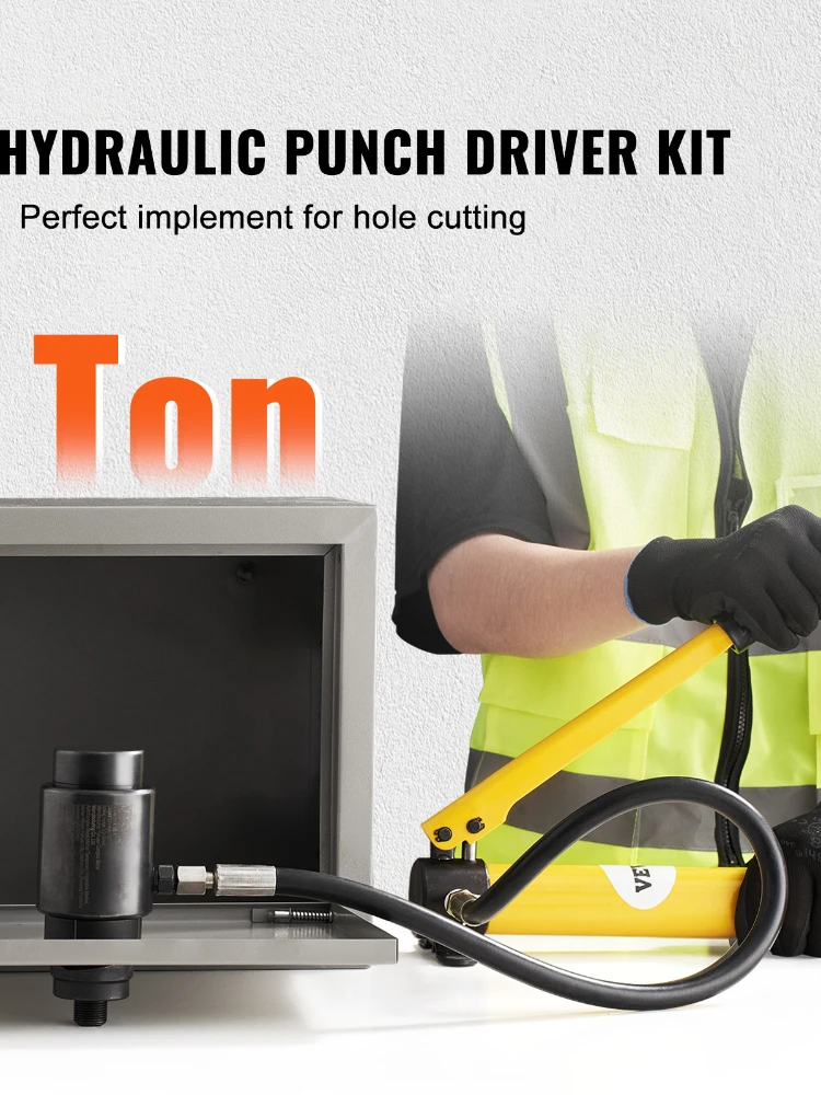 10Ton Hydraulic Knockout Punch Driver Kit 1/2