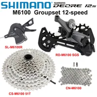 SHIMANO DEORE 12v grupo bicicleta de montaña M6100 Shifte desviador trasero SGS Cassette 10-51T cadena 1x12 velocidades MTB
