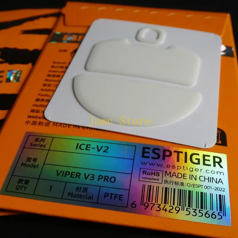 LX0B Espots ICE Mouse Skates Feet Precise Cut PTFE Mouse Pad For V3Pro Smooth Glides Mouse Pad