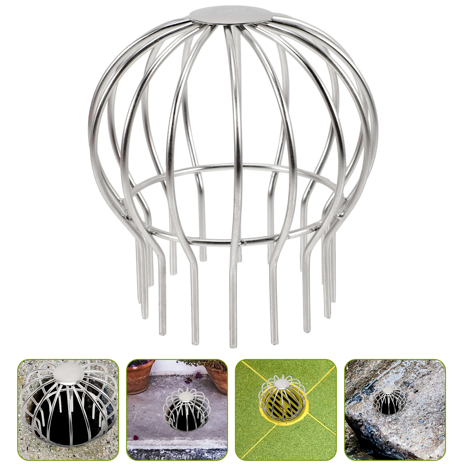 

Stainless Steel Roof Drain Strainer Filter Mesh Household Gutter Strainer Cleaning Tool Anti-Blocking Protector for Roof