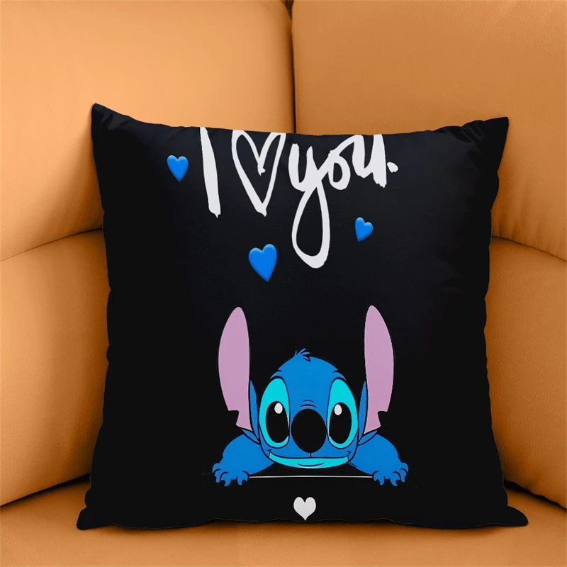 New Cute Disney Stitch Star Pillow Anime Secondary Peripheral Pillow Sofa Bed Head Pillow Cover Cushion Cover 45x45 cm Fashion