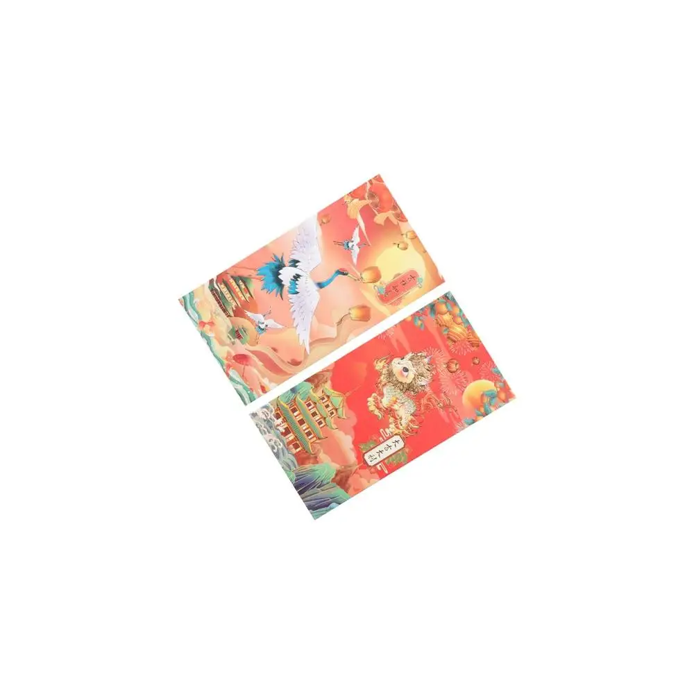 Classic Creative Crane Hot-Stamping Lucky Money Blessing Red Envelope Red Pocket Chinese New Year Bless Pocket