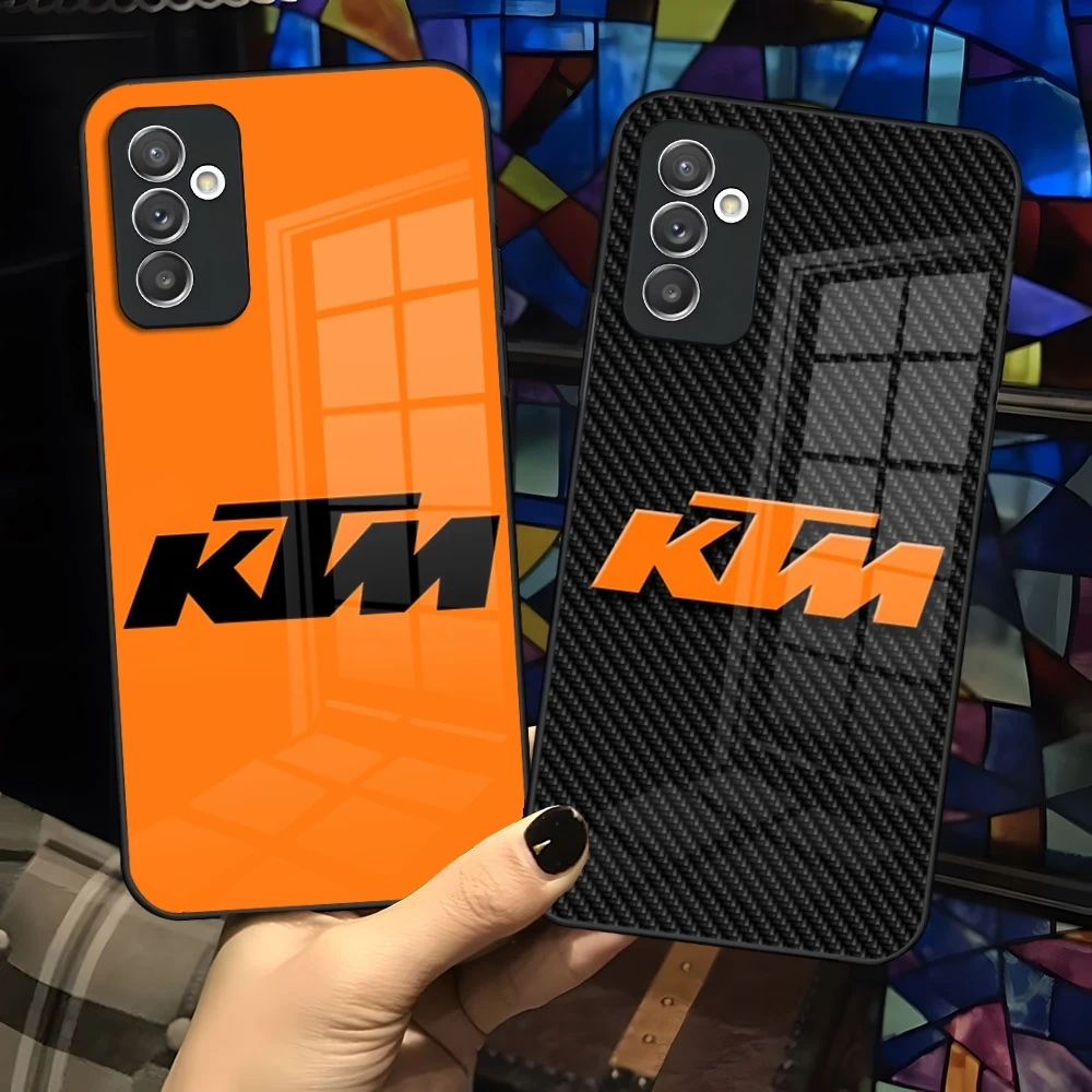Etui na telefon z motywem wyścigów motocyklowych K-kTM do Samsung Galaxy S26 S25 S24 S23 S22 S20 S21 Ultra Plus Fe Edge, kolorowe srebrne etui
