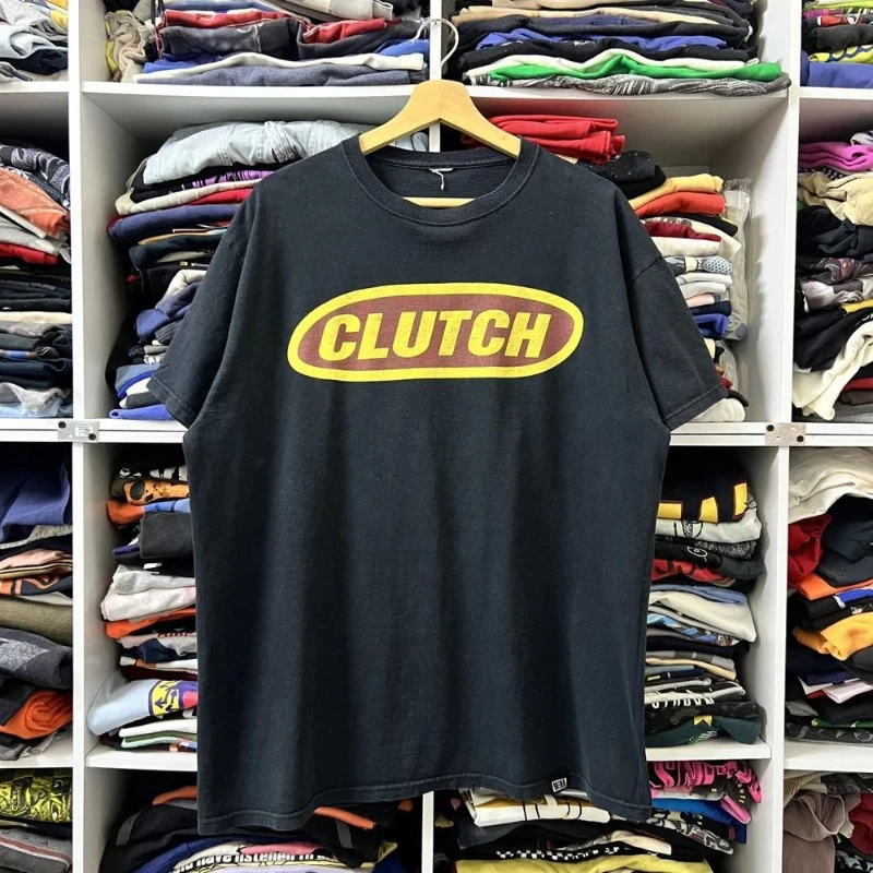 

Clutch Rock Band Shirt Clutch Black Short Sleeve Neutral Shirt Printed Casual Short Sleeve Comfortable Men's and Women's T-Shirt
