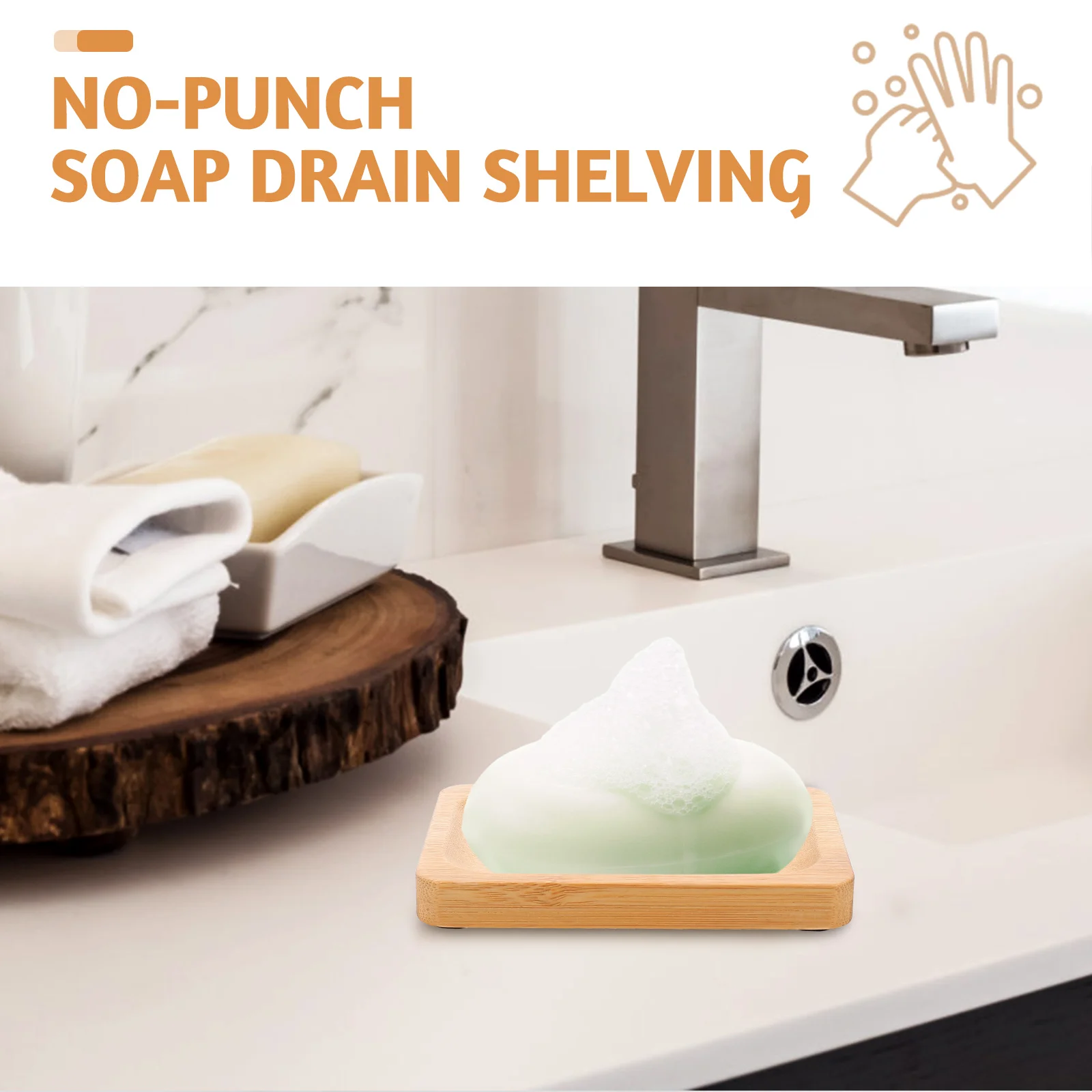 

2Pcs Wooden Soap Dish Eco-Friendly Biodegradable Soap Holder Slotted Draining Rack for Bathroom Shower Kitchen Sink