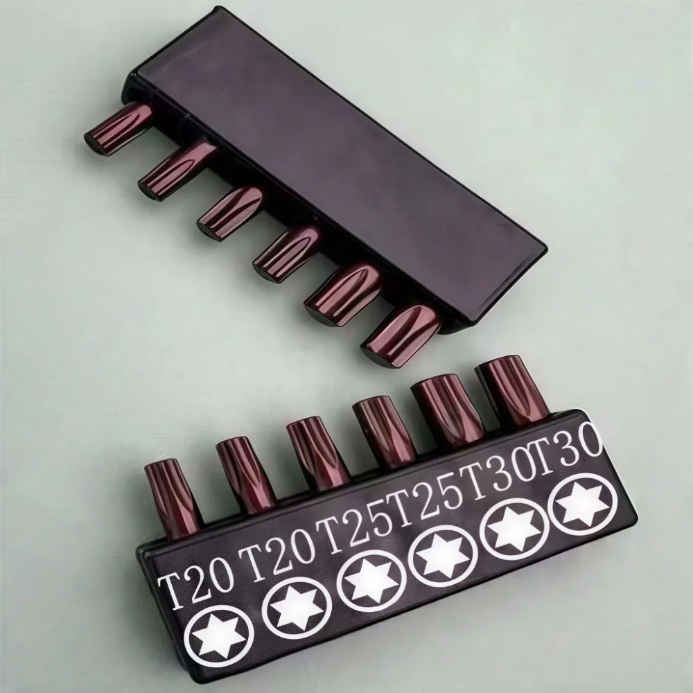S2 Sicherheits-Schraubendreher-Bohrer-Set 1/4 Zoll S2 Stahl Schraubendreher-Bit-Set 6/8/10/12 Stück Torx HEX Quadrat Pozidriv H-Typ Kopf usw. – Detail 14