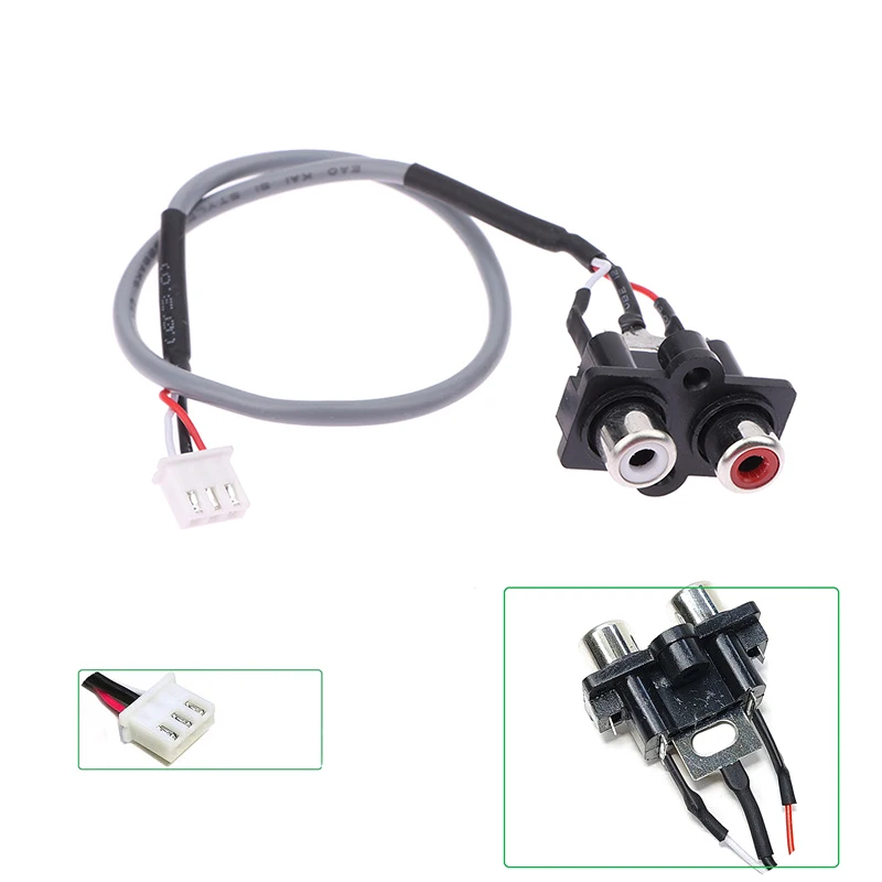 Audio Signal Cable 2 RCA TO XH2.54MM-3PIN Audio Input Socket 30CM Line Length Extended Sound Signal Interface For Panel