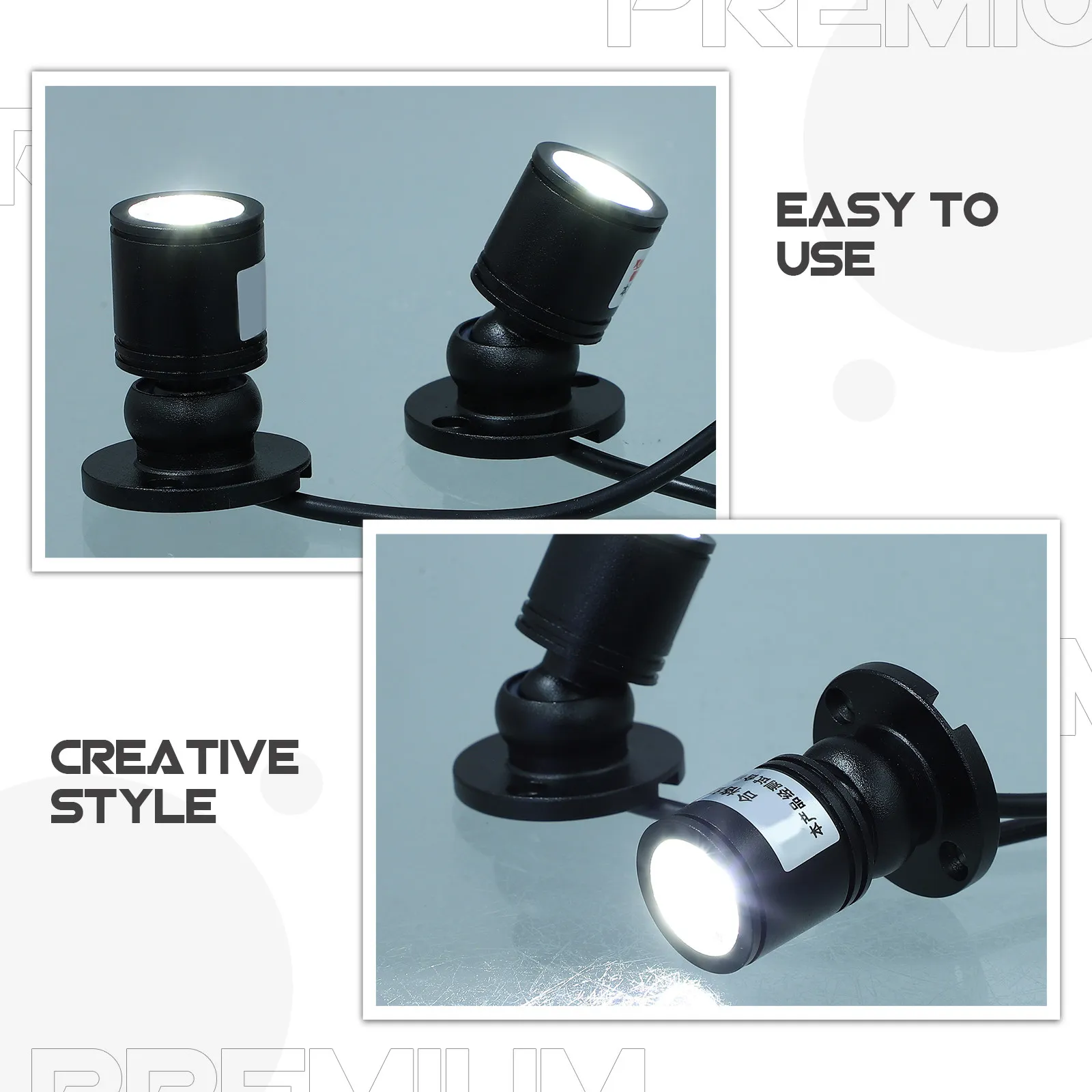 Mini USB LED Spotlight Small Indoor Spot Light for Cabinet Jewelry Display Under Cabinet Lighting Portable Bright USB Powered