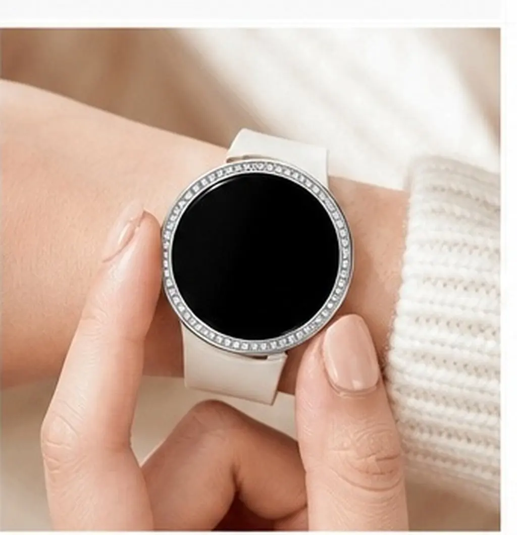 2Pcs Diamond-Studded Watch Case 46mm Replacement for Metal Protective Frame Accessory 46mm Watch Case