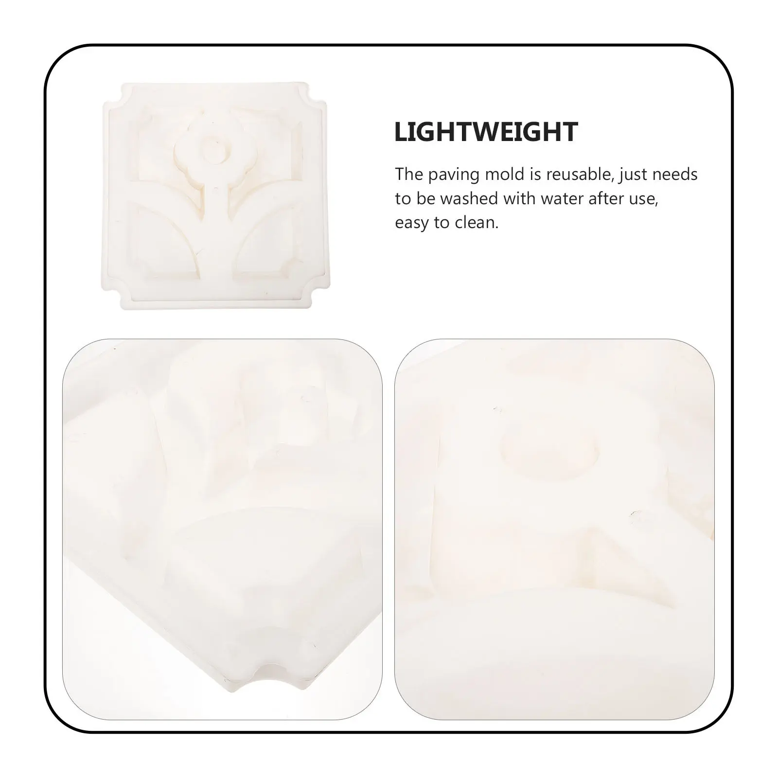 Lightweight Easy Use Reusable Pavement Mold for Concrete Stepping Stones Patio Driveway Courtyard Path Making Plastic Path